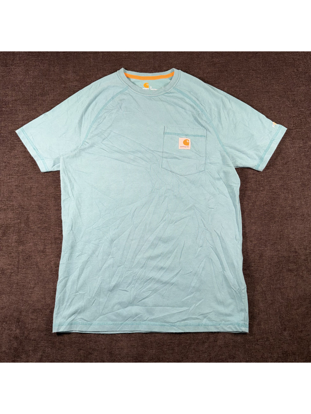 Carhartt Relaxed Fit Pocket T-Shirt in Light Blue, Size Small